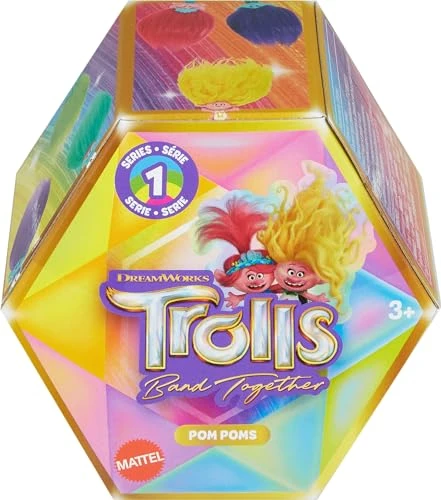 Trolls Band Together Pom Poms Keyclip Toy Figure Blind Box – Série 1