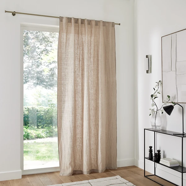 Rideau lin lavé pattes cachées, Onega