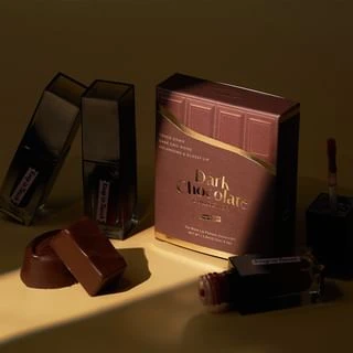 The Black Lip Plumper Tint Dark Chocolate Collection Set - Encre à lèvres