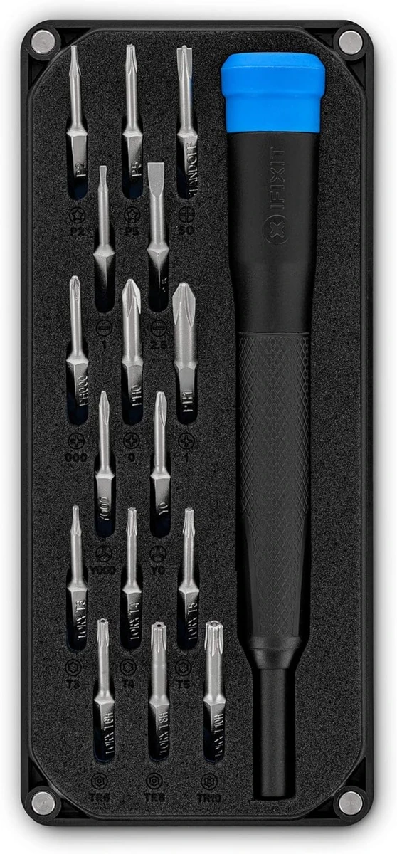 Kit de tournevis iFixit Minnow : tournevis de poche et jeu d’embouts portables pour smartphone, ordinateur, lunettes, à emporter