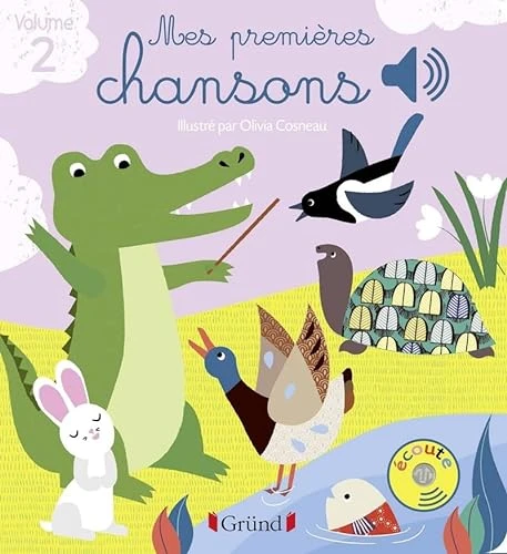 Mes premières chansons volume 2 – Livre sonore avec 6 puces – Dès 1 an