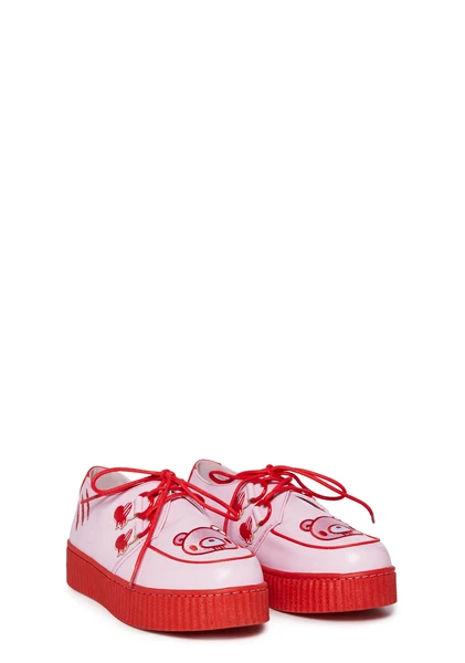Strange Cvlt Gloomy Bear Creeper Shoes - Pink