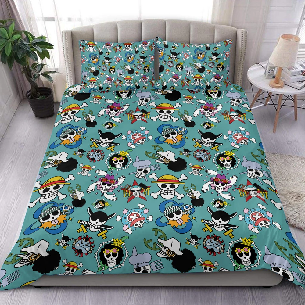 Strawhats Jolly Roger One Piece Bed Set Sheets | One Piece Universe