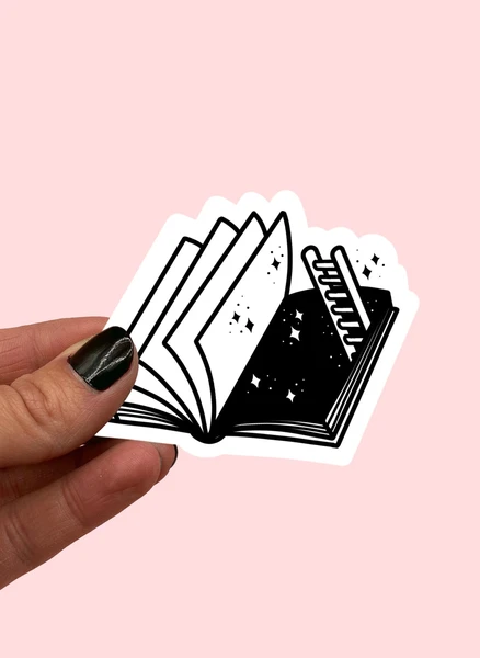 Books and ladders sticker | Kindle sticker | Book lover sticker | Book nerd sticker | Cute book sticker | Bujo sticker
