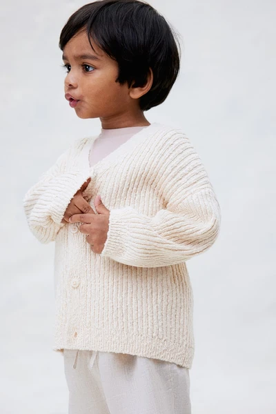 Oversized bouclé-knit cardigan