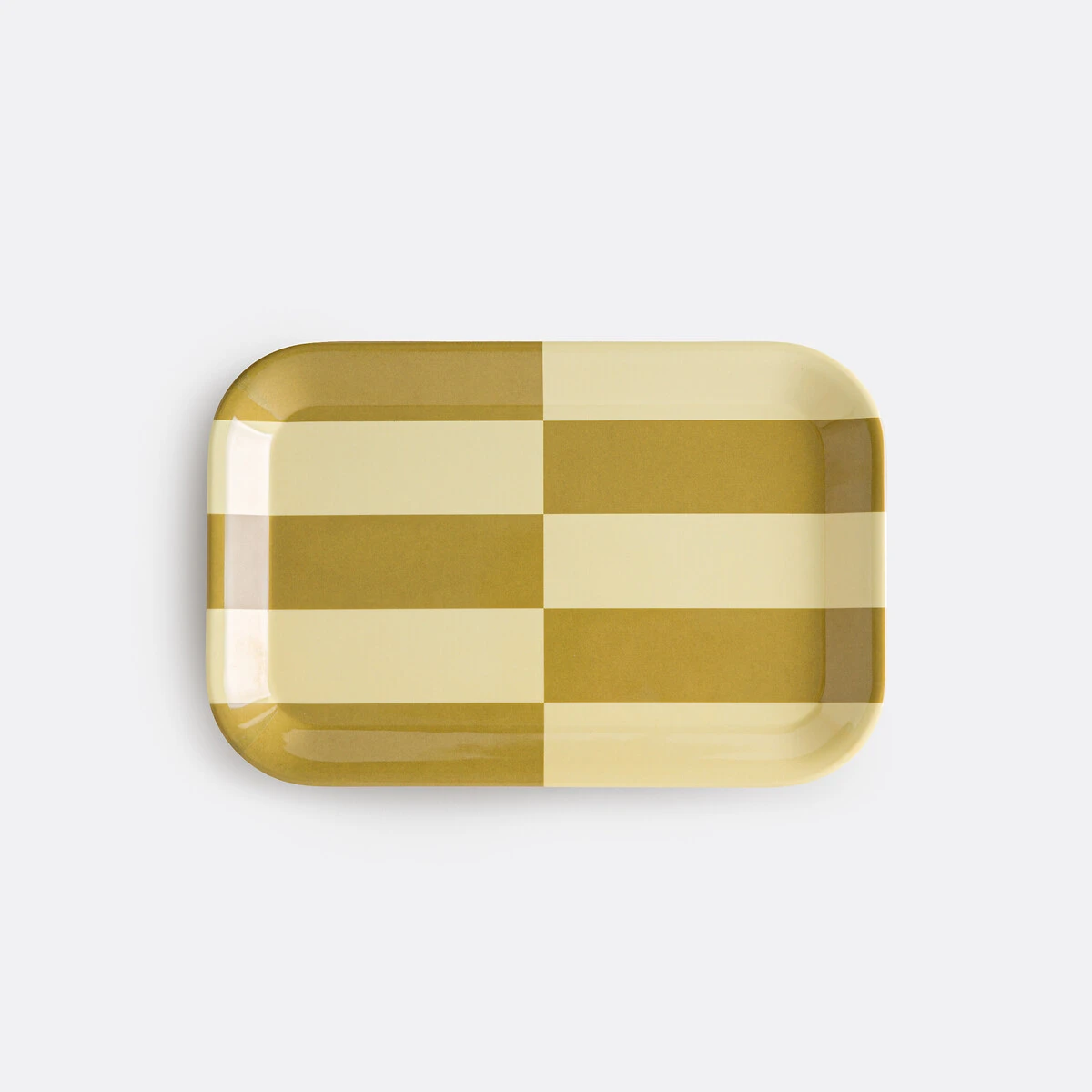 Plateau bicolore motif graphique, taille S, TABAKA