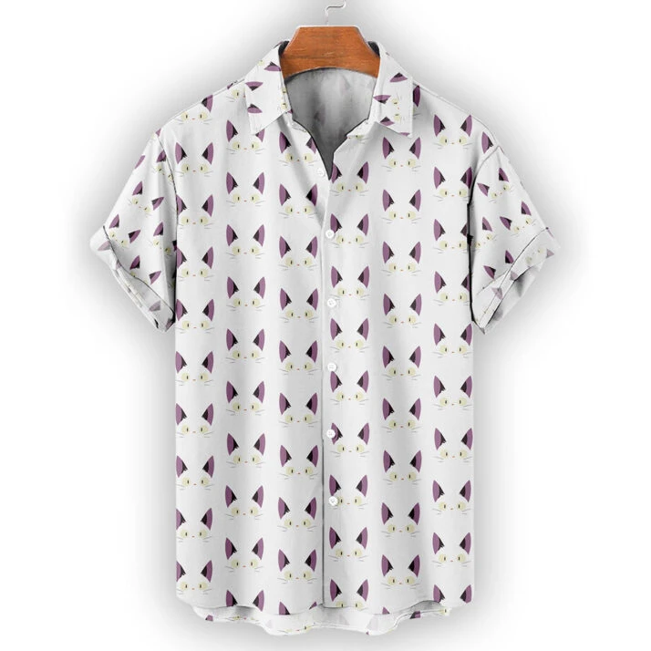 Kiki Jiji Cat Tropical Shirt Ghibli Collar Summer Shirt | Tropi Hawaiian Shirts Store