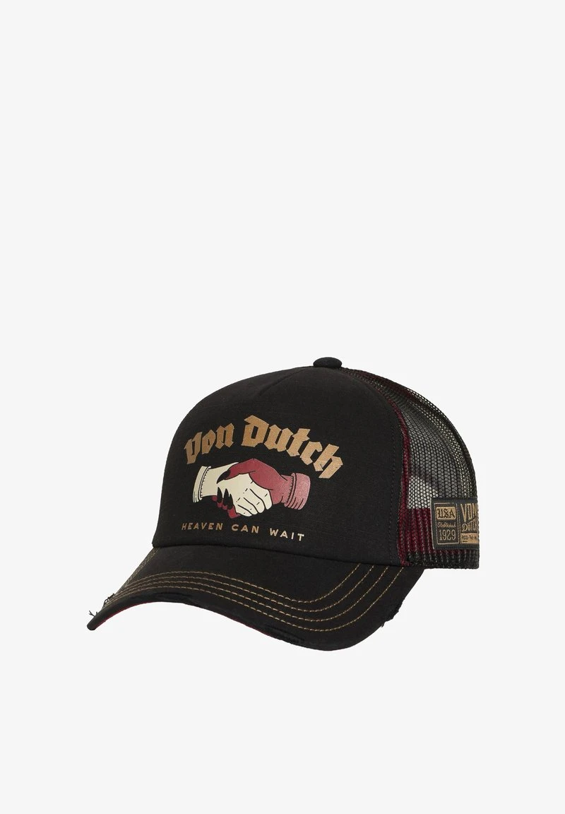 TRUCKER AVEC FILET SOUPLE EFFET AVEC PRINT CREW - Casquette - noir