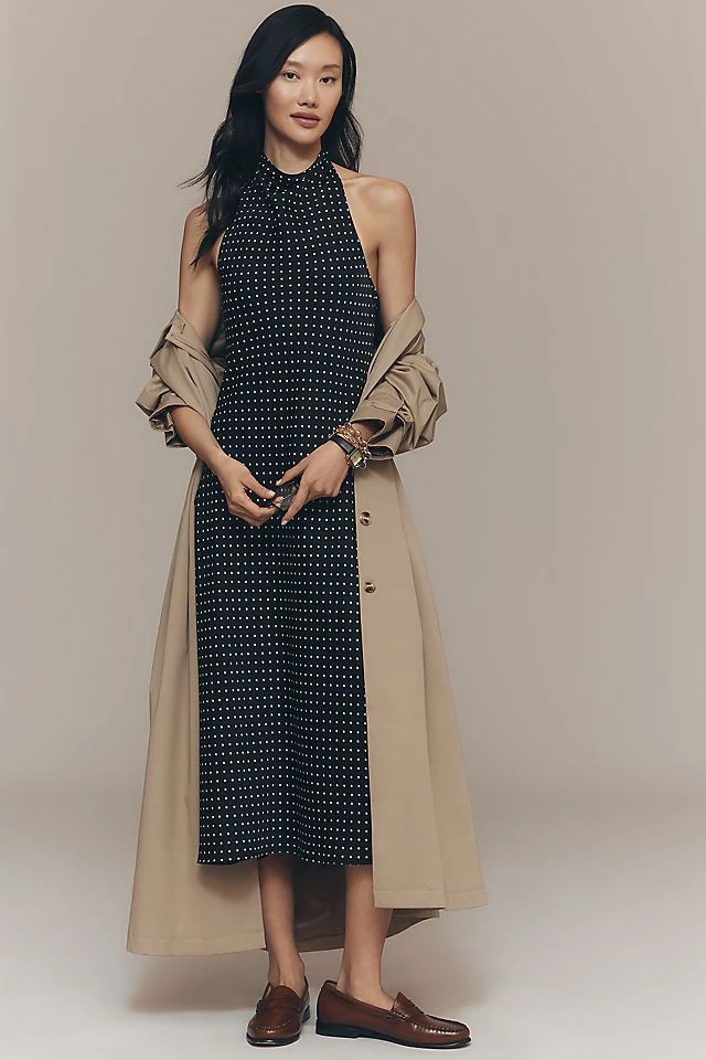 Robe Maeve mi-longue à capuche et dos ouvert