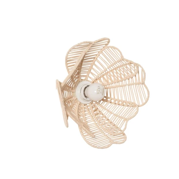 Applique en rotin et métal beige