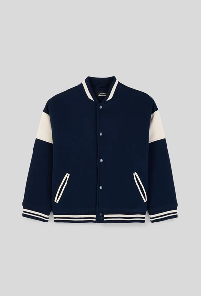 Teddy boutonné bicolore en coton BIO GOTS