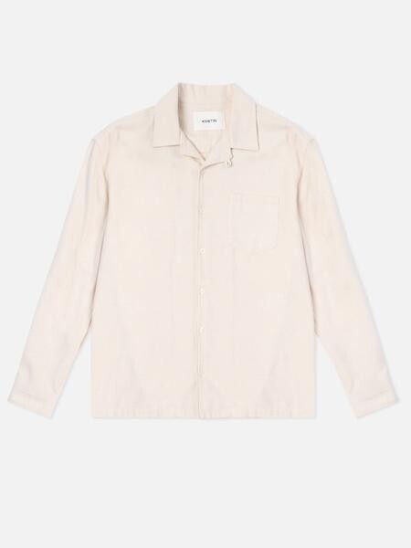 Tain Shirt in Winter White Soft Brushed Cotton