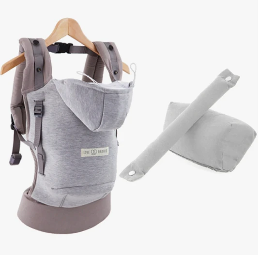 Porte-bébé  hoodiecarrier + pack booster - gris athlétique