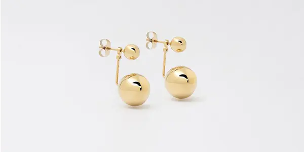 Boucles d'oreilles Harper (Acier doré)