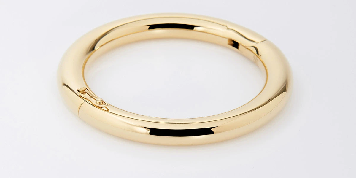 Bracelet Jonc Carline (Acier doré)