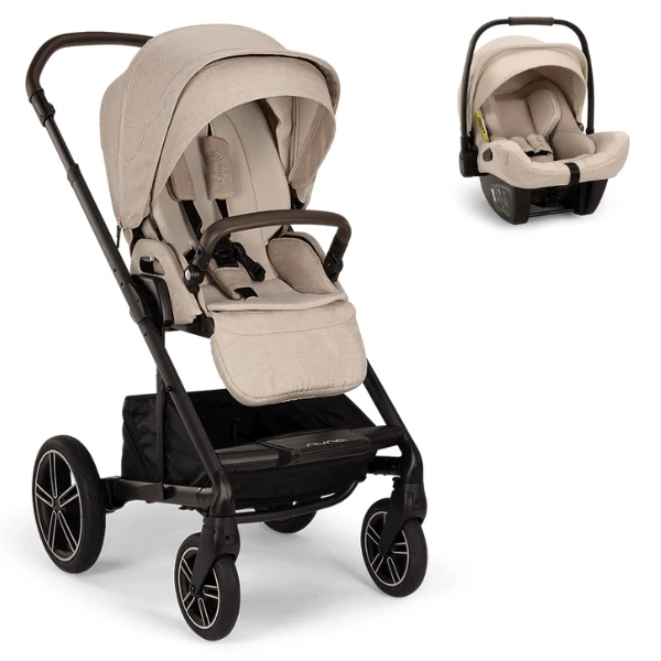 Nuna Triv Next Stroller + Arra Flex Car Seat - Biscotti