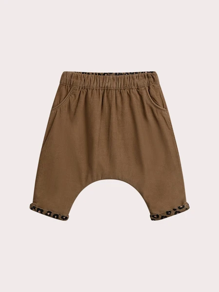 Pantalon léopard réversible pour bébé fille