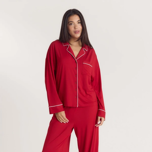 Chemise de Pyjama Alpine Dreams - Rouge