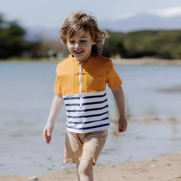 Tee-Shirt Anti-Noyade Enfant Manches Courtes - Jaune