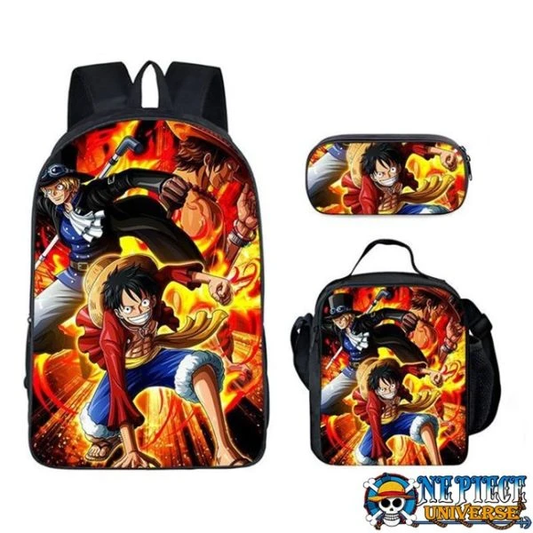COMBO 3Pcs One Piece Luffy Backpack, Shoulder Bag and Pencil Case | One Piece Universe