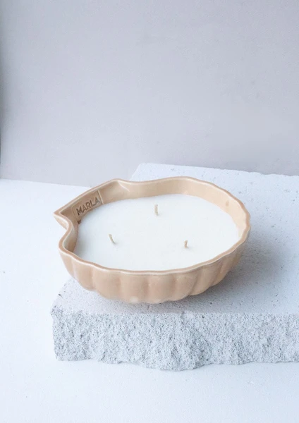 Grande Bougie Coquillage Sable