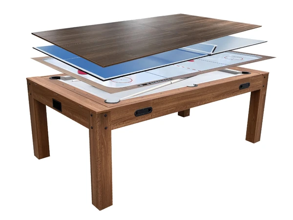 Table à manger Billard Air Hockey et Ping Pong Multi-jeux