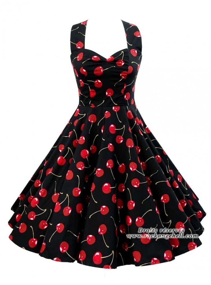 Robe Retro Pin-Up Années 50 Rock Ange'Hell "Vivien Cherry"