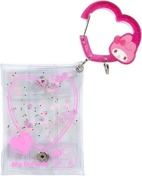 Sanrio Clear Pouch with Carabiner My Melody (Colorful Heart)