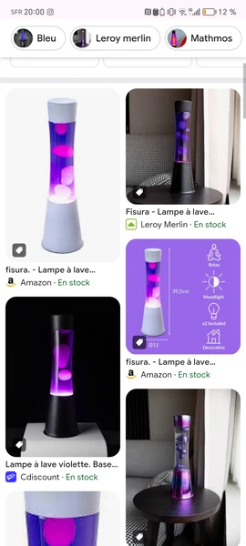 Lampe à lave violette