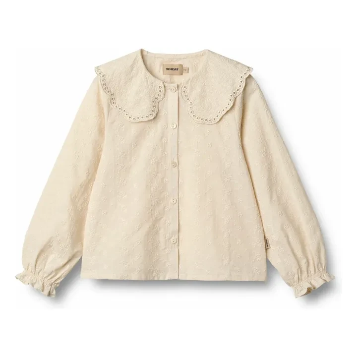 Blouse Flora Col Claudine Coton Bio | Beige