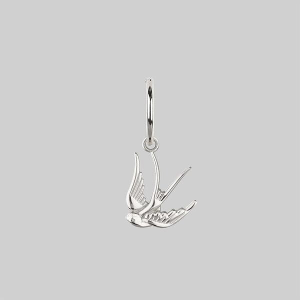 HOPE. Swallow Hoop Earrings - Silver – REGALROSE