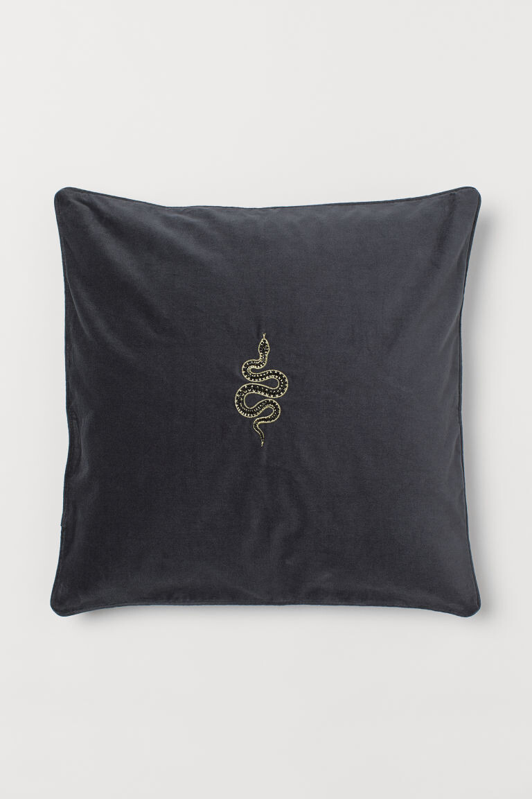 Housse de coussin en velours