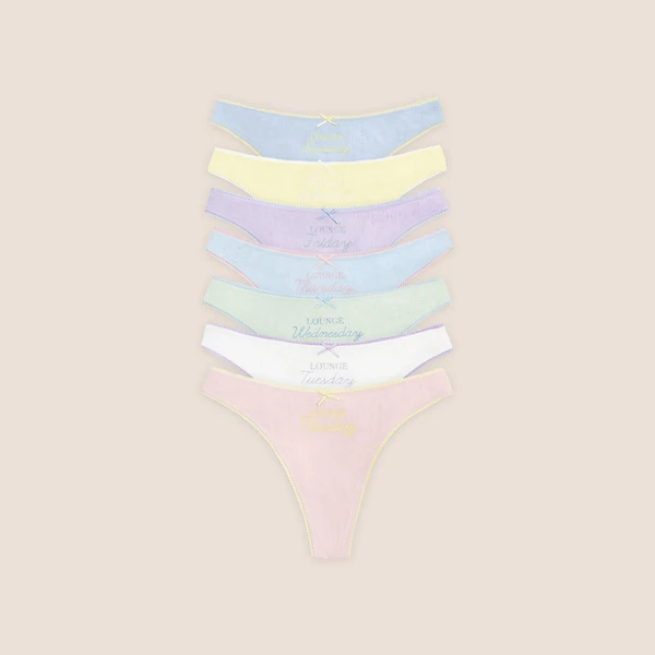 Strings Days of the Week (pack de 7) - Pastel Multicolore