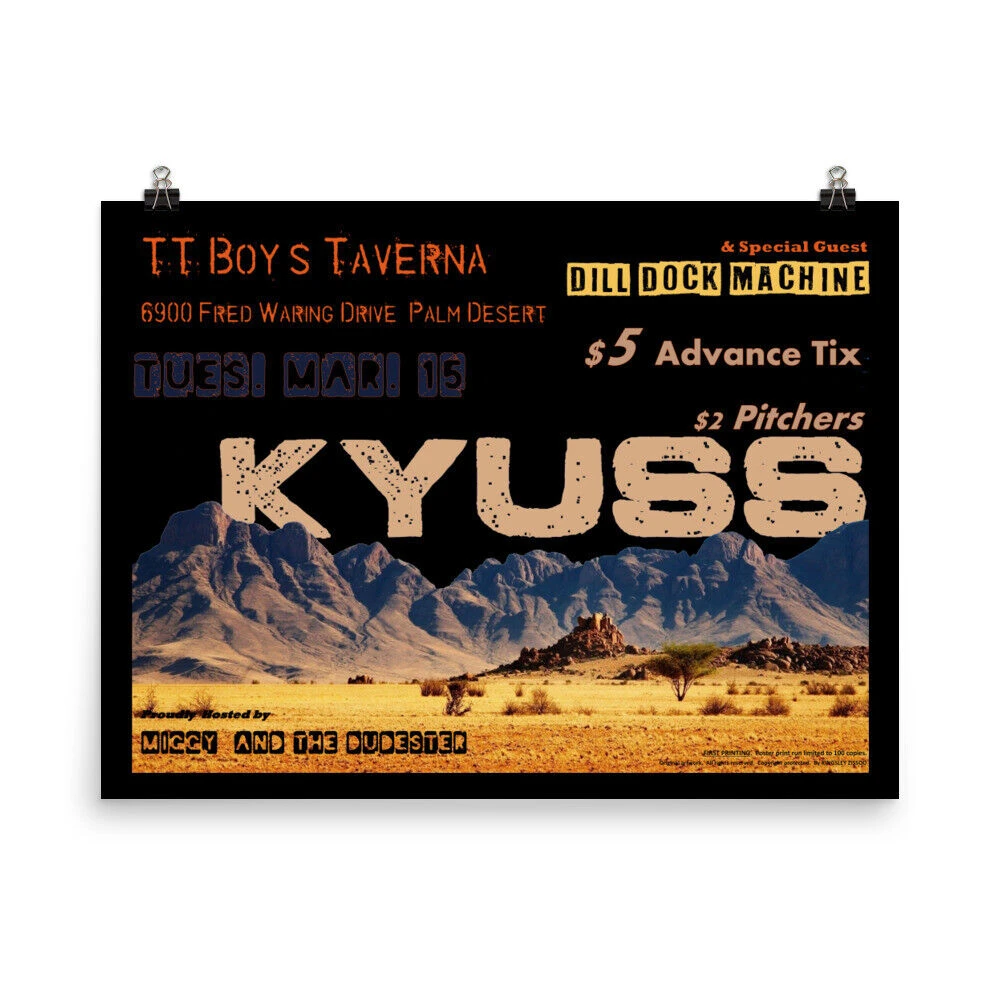 Kyuss Concert Poster - Limited Run of 100