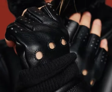 Bershka - Mitaines en imitation cuir - Noir