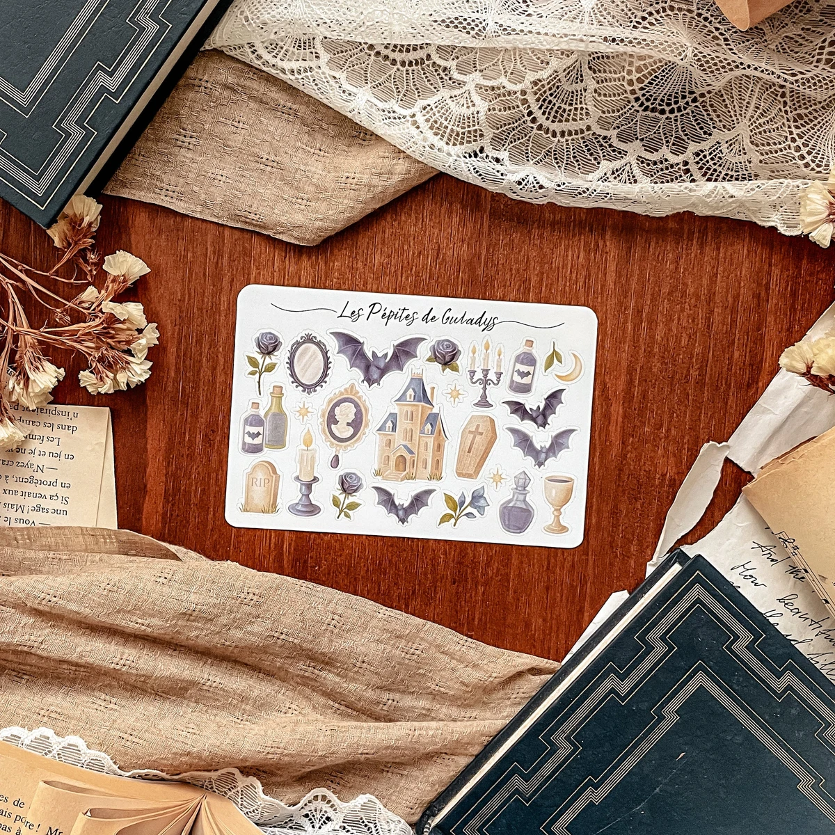 Petite planche de stickers La danse des vampires