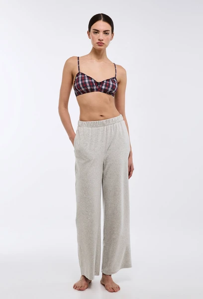 Pantalon uni en velours