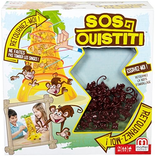 Mattel Games SOS Ouistiti, Jeu de Société et d'Adresse pour Enfants, Version Française, 52562
