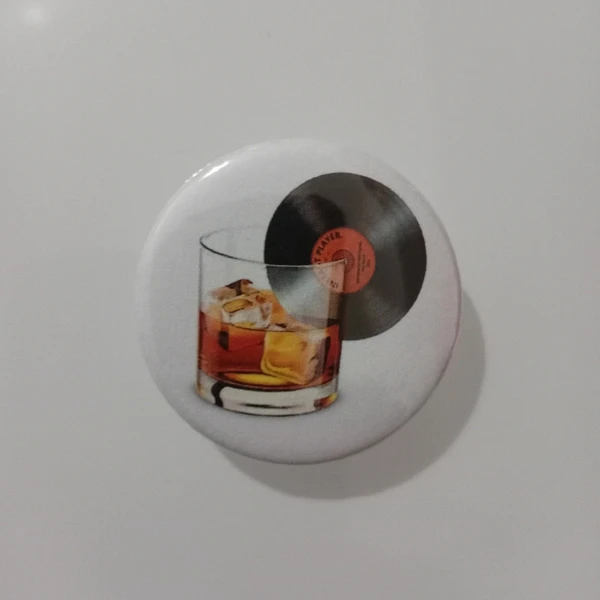 Spilla pin badge button 38mm glass vinyl retro vintage