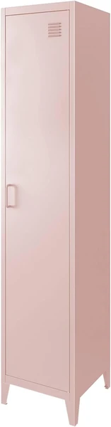 sweeek - Armoire Chambre en métal Rose. 4 espaces de Rangement