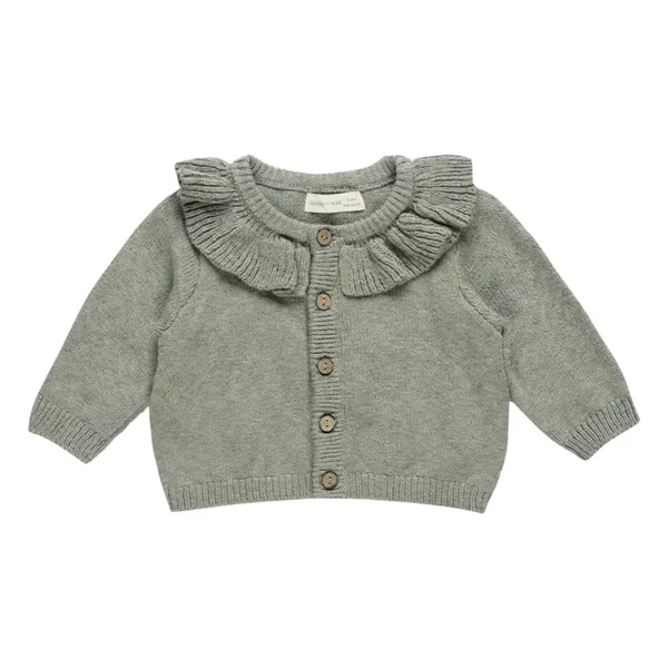 Cardigan Col à Volants | Vert
