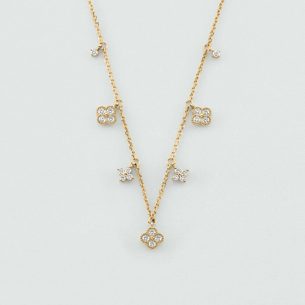 Collier ras du cou BELOVED - Cristal / Doré