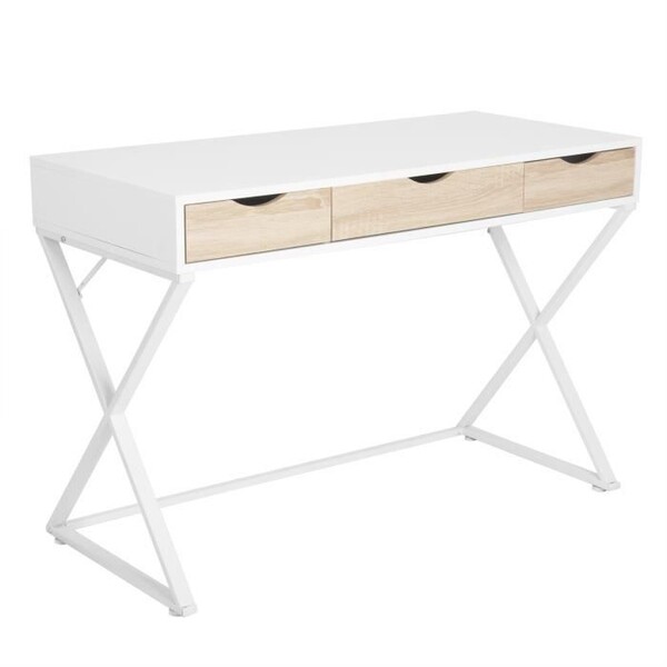 WOLTU Bureau d'ordinateur avec 3 tiroirs,Table de 
