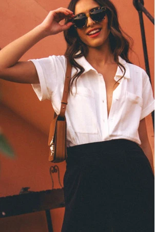 CHEMISE MARCO LIN VISCOSE BLANC