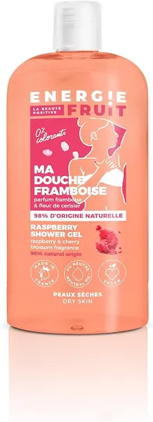 ENERGIE FRUIT Douchegel pH-neutraal | framboos & kersenbloesem | droge huid | veganistisch | 500 ml