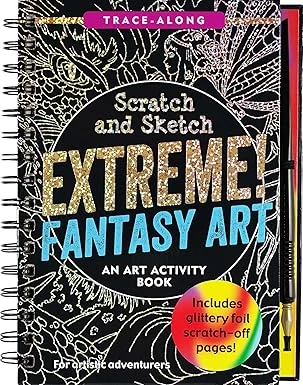 Scratch and Sketch Extreme Fantasy Art Hardcover – 15 April 2021