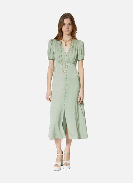 Robe longue jacquard cÅur Vert The kooples - Femme | Printemps.com