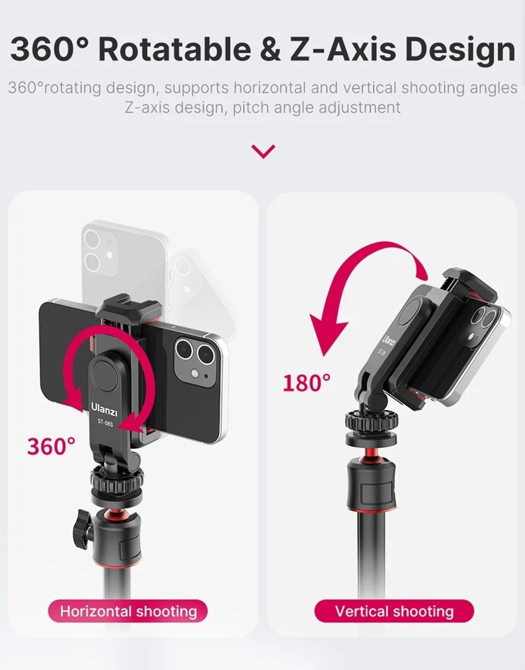 7.7€ 40% de réduction|Ulanzi 360 Flexible Téléphone Trépied Support De Montage Pince Avec Chaussure Froide Pour Iphone Samsung Dslr Caméra Surveillance - Accessoires Pour Studio Photo - AliExpress