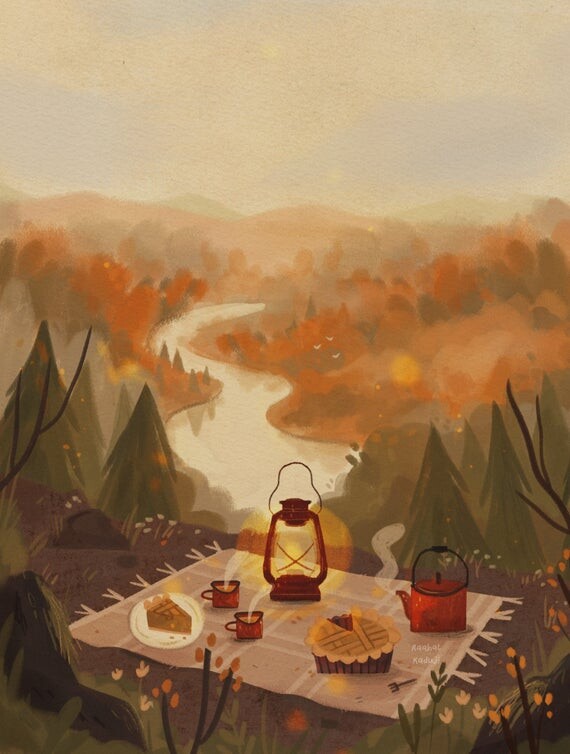 Hygge Picnic Art Print