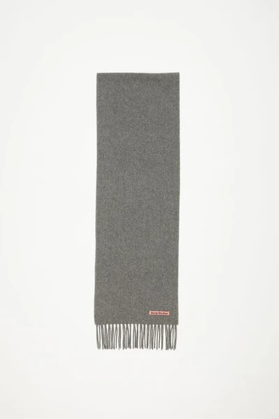 Fringe wool scarf - skinny